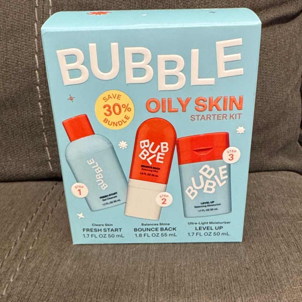 Bubble Oily Skin Starter Kit - Red and Blue